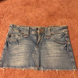 Denim mini skirt